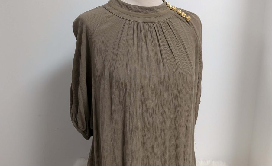 Tee-shirt femme kaki manches mi-longues conçu par FAIRE